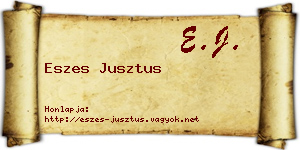 Eszes Jusztus névjegykártya